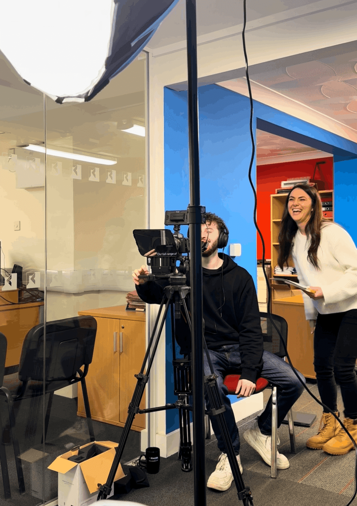 Filming at Riverside